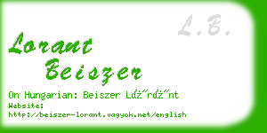lorant beiszer business card
